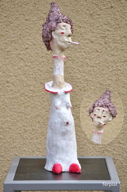 Скульптура под названием "No Smoke" - Ferplat, Подлинное произведение искусства
