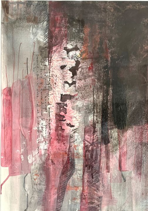 Peinture intitulée "Écorce 1/30" par Laure Ferrando, Œuvre d'art originale, Aquarelle