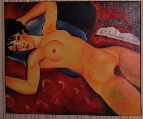 Peinture intitulée "Modigliani-Gaby.jpg" par Lora Ferrari, Œuvre d'art originale