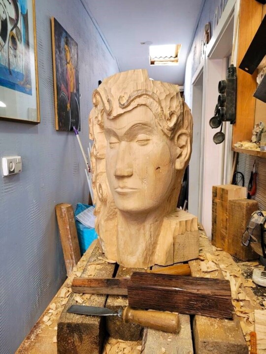 雕塑 标题为“ART-MYTOLOGHY” 由Ferruh Alisir, 原创艺术品, 木