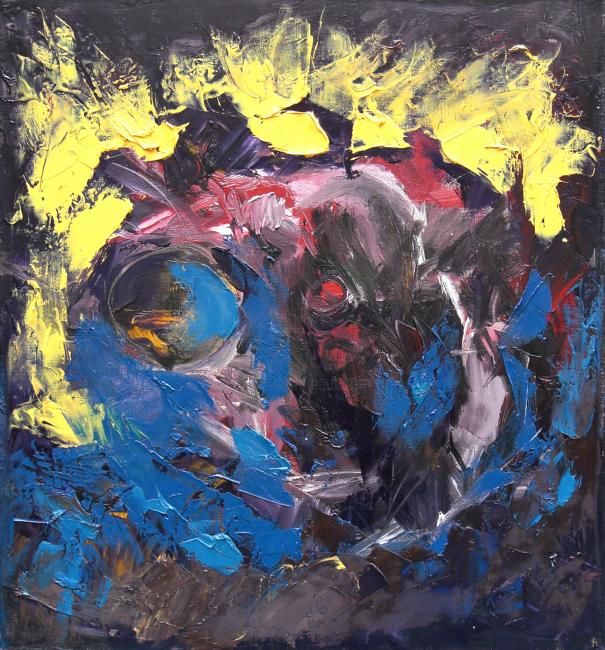 Painting titled "Abstraction Still l…" by Maxim Fetisov, Original Artwork, Oil