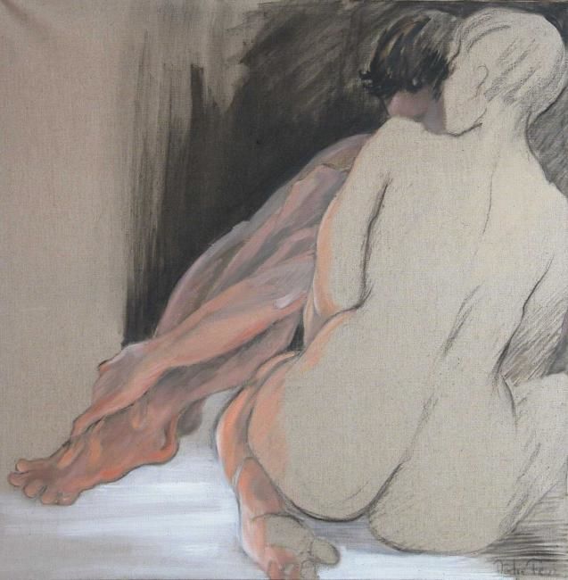 Painting titled "Tout réflechi" by Nadie Feuz, Original Artwork