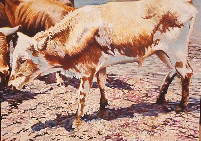 Painting titled "Crossing the Muddy…" by Floyd Gentry, Original Artwork