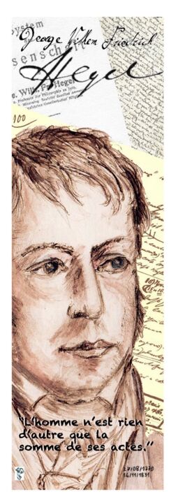 Digital Arts titled "Hegel" by Gilles David, Original Artwork, 2D Digital Work