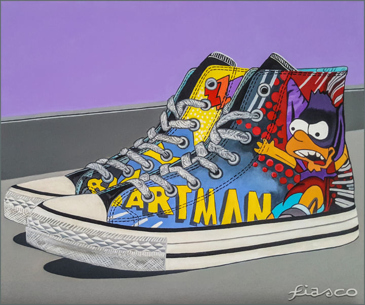 Peinture intitulée "Converse Artman" par Fiasco, Œuvre d'art originale, Acrylique