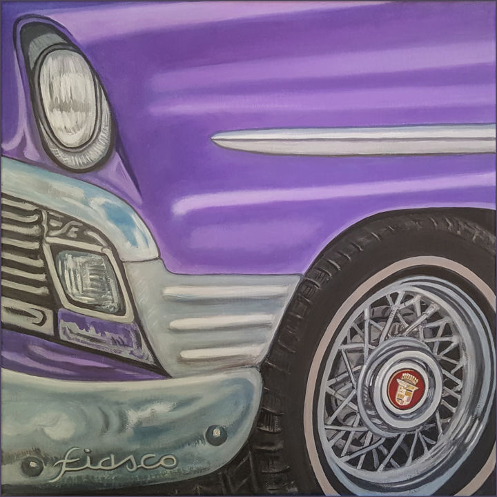 Painting titled "Purple bel Air" by Fiasco, Original Artwork, Acrylic