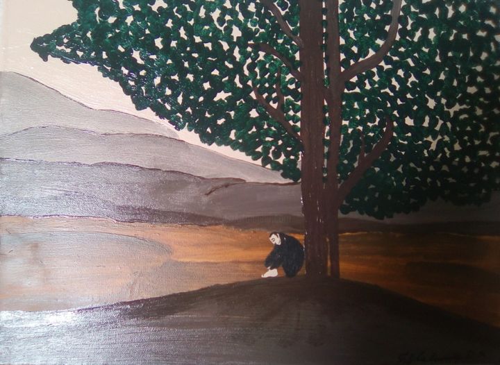 La Solitude Painting By Fifilaloupiotte D K Artmajeur La Solitude Painting By Fifilaloupiotte D K Artmajeur