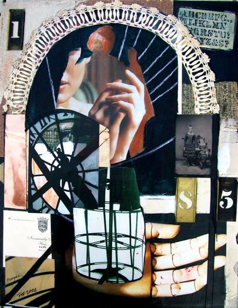 Collages getiteld "Prayer" door Florin Firimita, Origineel Kunstwerk