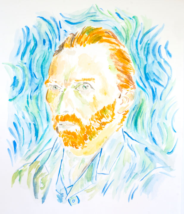 Painting titled "Van- Gogh" by Fernando Figueroy, Original Artwork