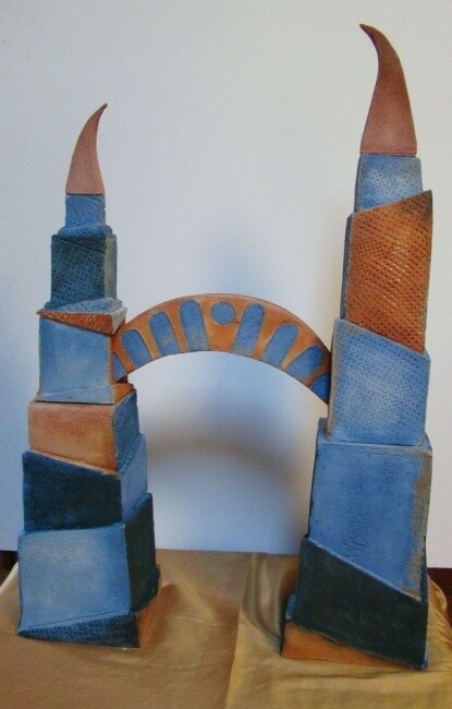 Скульптура под названием "le pont des soupirs" - Fijal Kowski, Подлинное произведение искусства