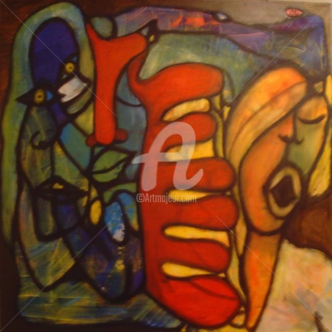 Painting titled "sans titre" by Lahcen Fikri, Original Artwork