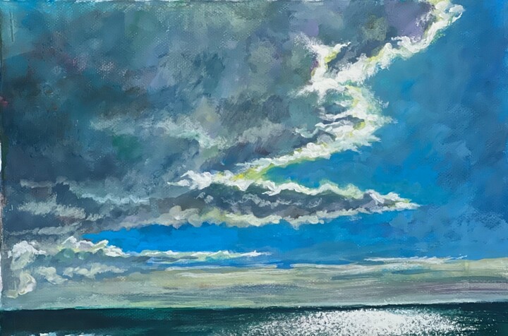 Painting titled "Before the storm" by Fil Romanov, Original Artwork, Gouache