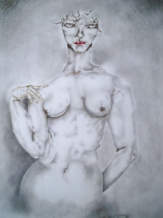 Peinture intitulée "woman" par Philippe Bertholet, Œuvre d'art originale, Huile