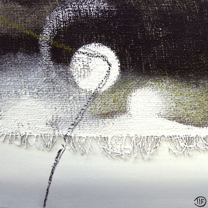 Peinture intitulée "Série Blanche I" par Filée Dominique, Œuvre d'art originale, Huile