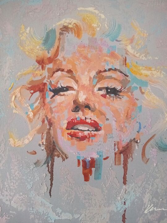 Pittura intitolato "Marilyn Monroe acry…" da Filip Petrovic, Opera d'arte originale, Acrilico