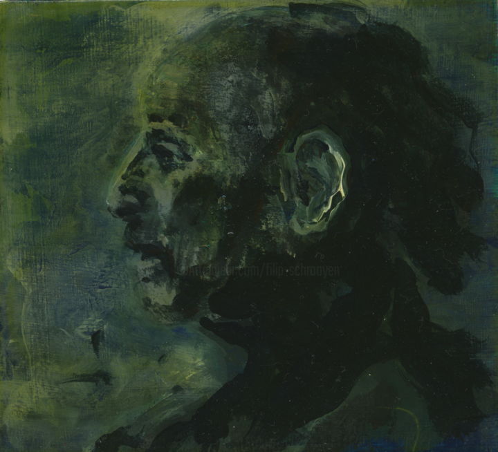 Painting titled "Portrait of Julien…" by Filip Schrooyen, Original Artwork, Oil