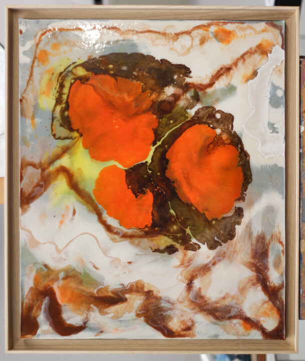 Peinture intitulée "Nébula Citrus" par Filipa Afonso, Œuvre d'art originale, Acrylique