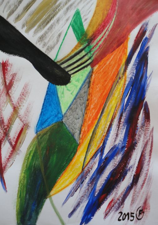 Peinture intitulée "Abstracto 3" par Filipa Gouveia, Œuvre d'art originale, Pastel
