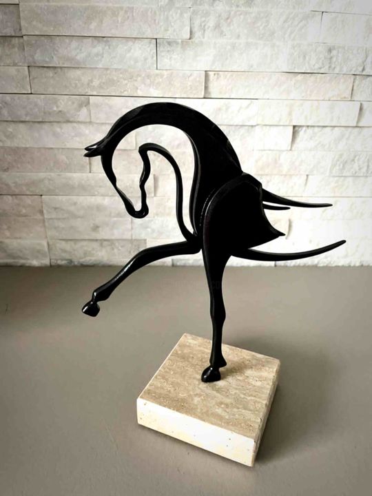 Sculpture titled "Horse shadows" by Filippo Pietro Castrovinci, Original Artwork, Metals