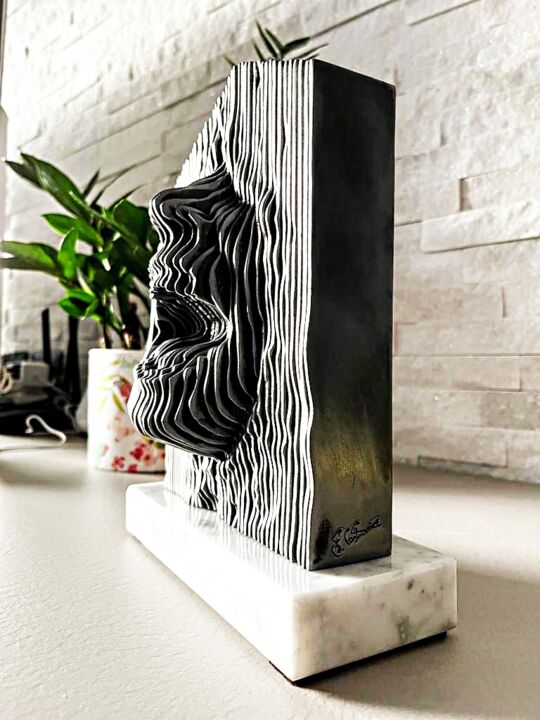 Sculpture intitulée "Grido Disperato NoW…" par Filippo Pietro Castrovinci, Œuvre d'art originale, Métaux