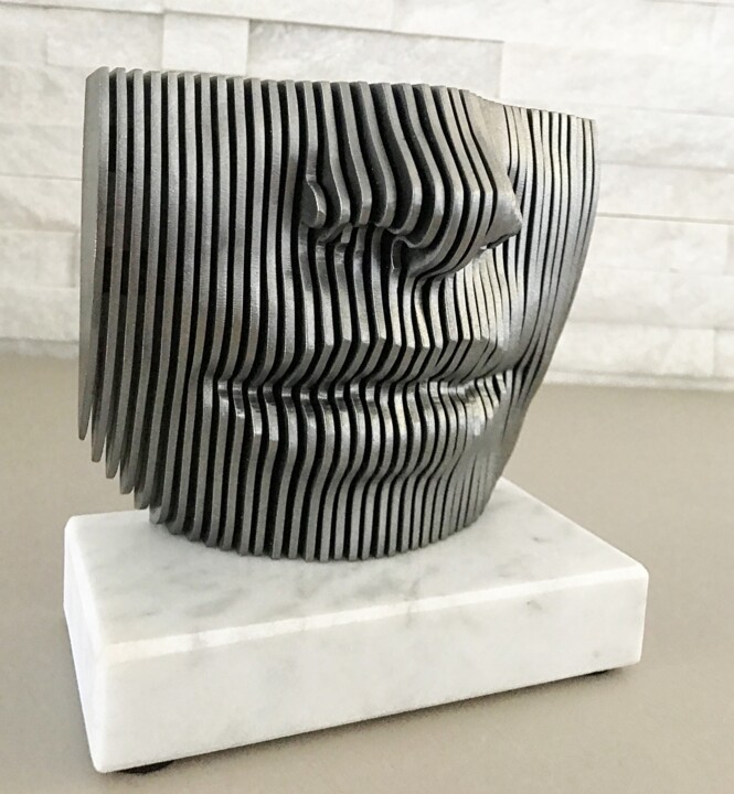 Sculpture titled "Whisper" by Filippo Pietro Castrovinci, Original Artwork, Metals