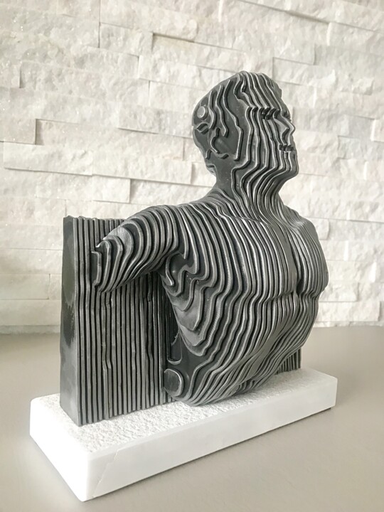 Skulptur mit dem Titel "Prigioniero di ques…" von Filippo Pietro Castrovinci, Original-Kunstwerk, Metalle
