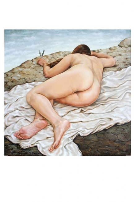 Painting titled "Atropos" by Igor Lysenko, Original Art, Oil
