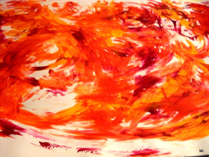 Painting titled "fogo.jpg" by Filomena Martins, Original Artwork, Acrylic