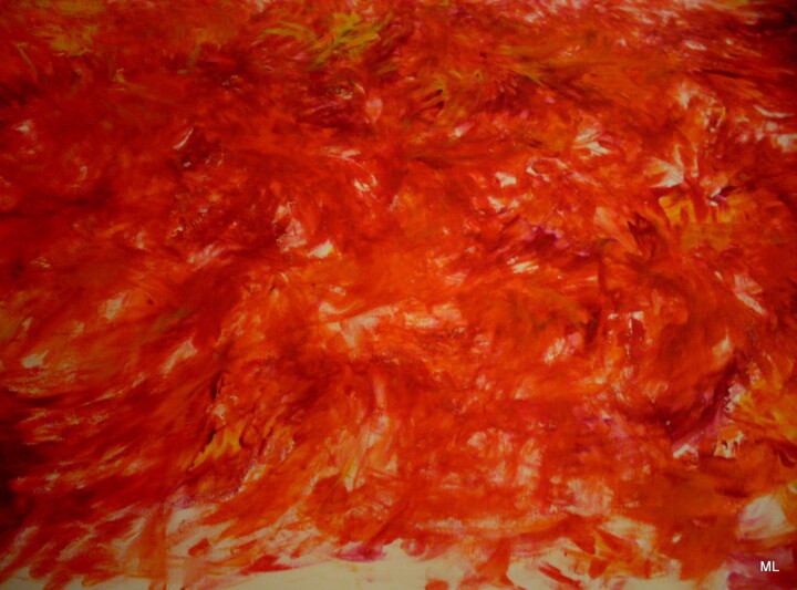 Pittura intitolato "fogo II.jpg" da Filomena Martins, Opera d'arte originale, Acrilico