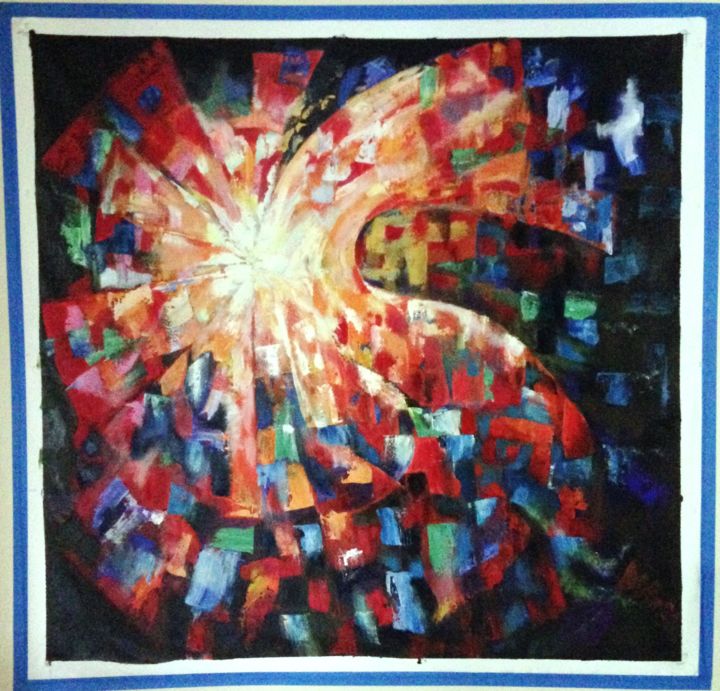 Painting titled "energy-60-x-60.jpg" by Fin, Original Artwork