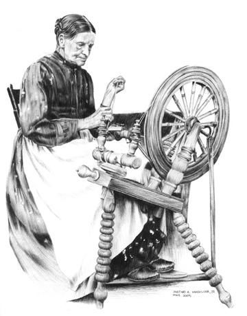 Zeichnungen mit dem Titel "Spinning" von Magalona Justino, Original-Kunstwerk