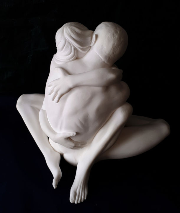 Sculpture intitulée "embracing love" par Anton Yavny, Œuvre d'art originale, Plastique