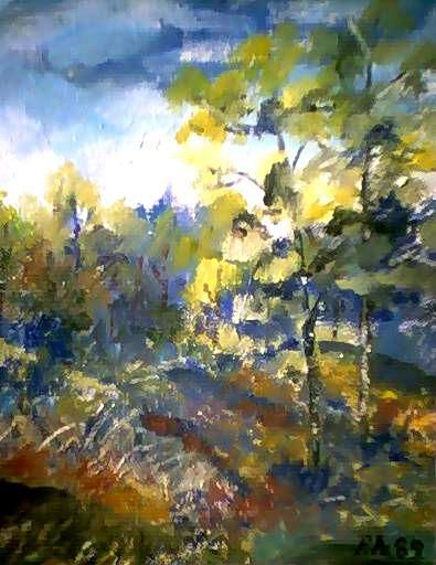 Painting titled "Morning Light" by Peter Abbott, Original Artwork
