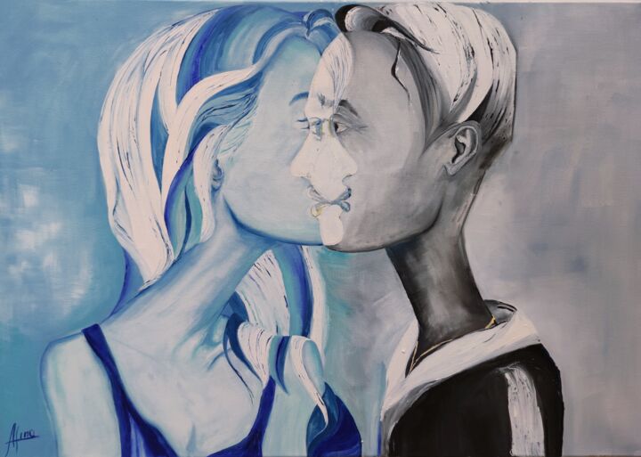 Картина под названием "Not love" - Alena Finogenova, Подлинное произведение искусства, Масло