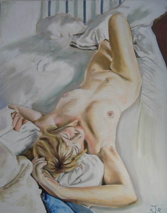 Painting titled "Helena" by Fiona H Cooper, Original Artwork, Oil