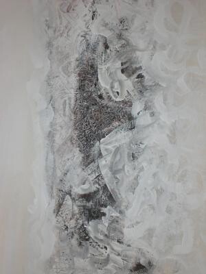 Pittura intitolato "bianco e nero 1" da Fiorella Gallenda, Opera d'arte originale, Olio