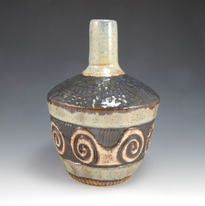 Ремесла под названием "Spiral ceramic bott…" - Dana Paredes, Подлинное произведение искусства