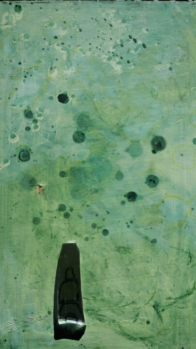 Картина под названием "mirage waterdrop.jpg" - Fireworks, Подлинное произведение искусства, Масло