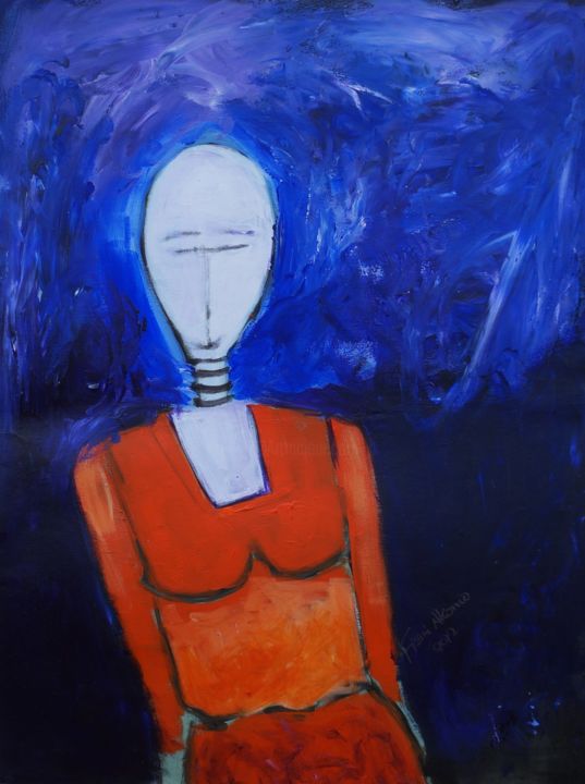Painting titled "empowerd" by Fifra, Original Artwork, Oil
