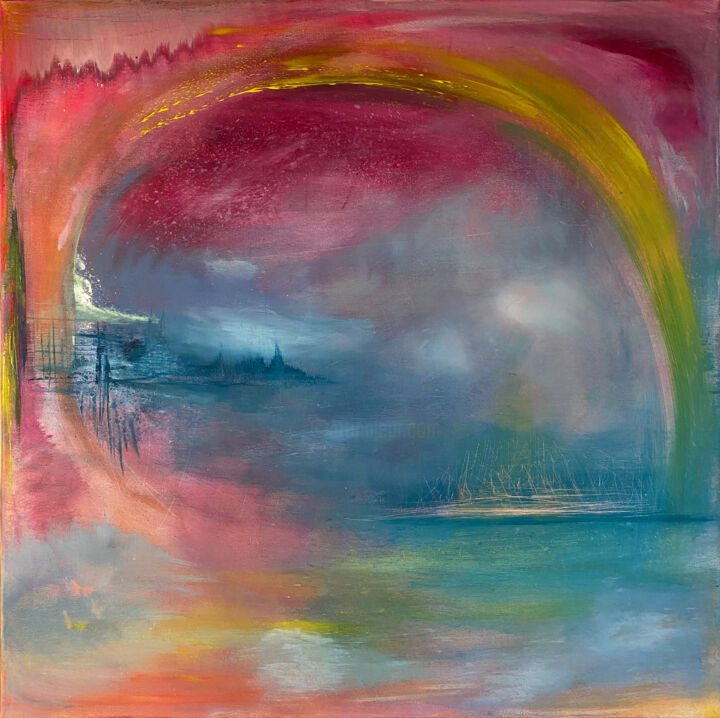 Malerei mit dem Titel "Nice to be here" von Fjara Storm, Original-Kunstwerk, Acryl