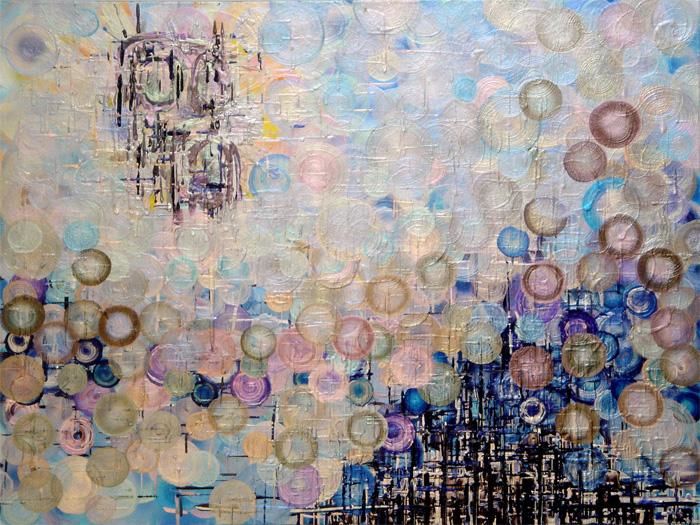Pintura titulada "Untitled (Composici…" por Federico Junca Acebedo, Obra de arte original,