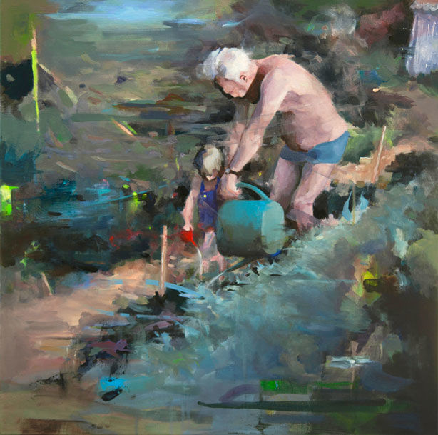 Peinture intitulée "Faded childhood n°1" par François Jung, Œuvre d'art originale, Acrylique