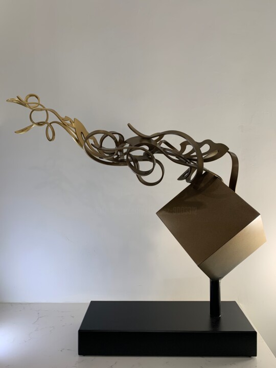 Skulptur mit dem Titel "''Thought''" von Flandez, Original-Kunstwerk, Metalle