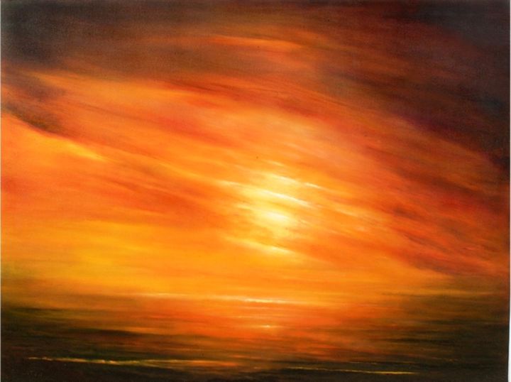 Painting titled "PATAGONIA LAND" by Flaten, Original Art, Oil