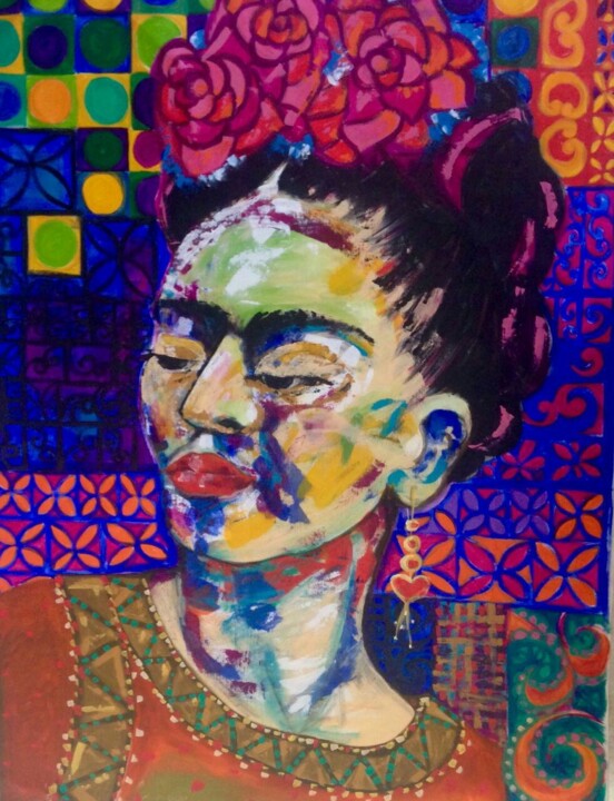 Peinture intitulée "Frida" par Flavia Pv Senna, Œuvre d'art originale