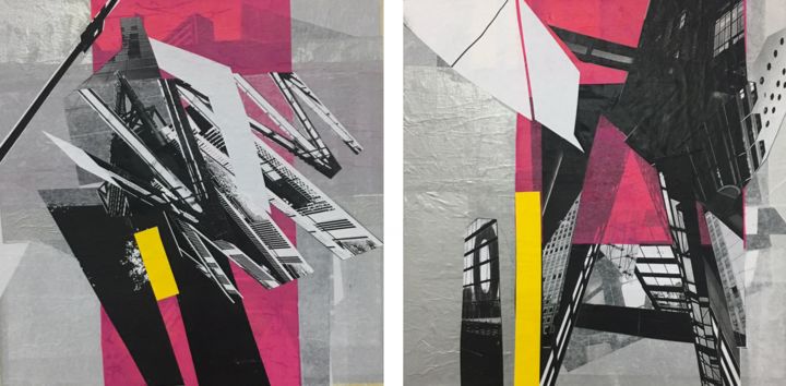 Collages intitulée "Composite" par Flavia Sueng, Œuvre d'art originale, Collages