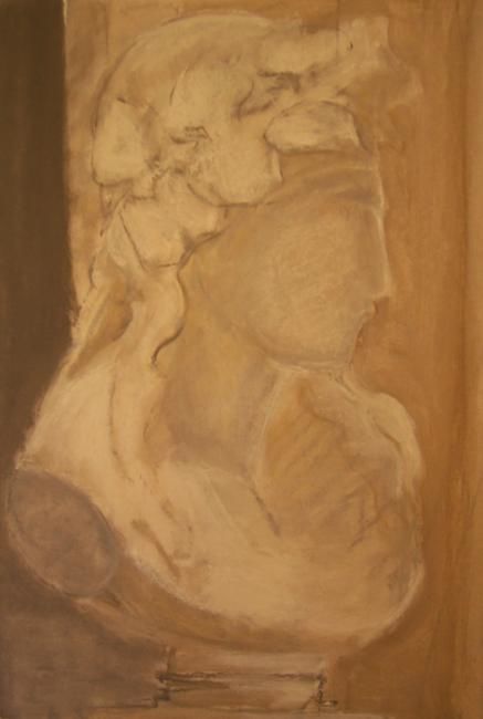 Pintura intitulada "Plâtre en méditation" por Havard, Obras de arte originais, Óleo