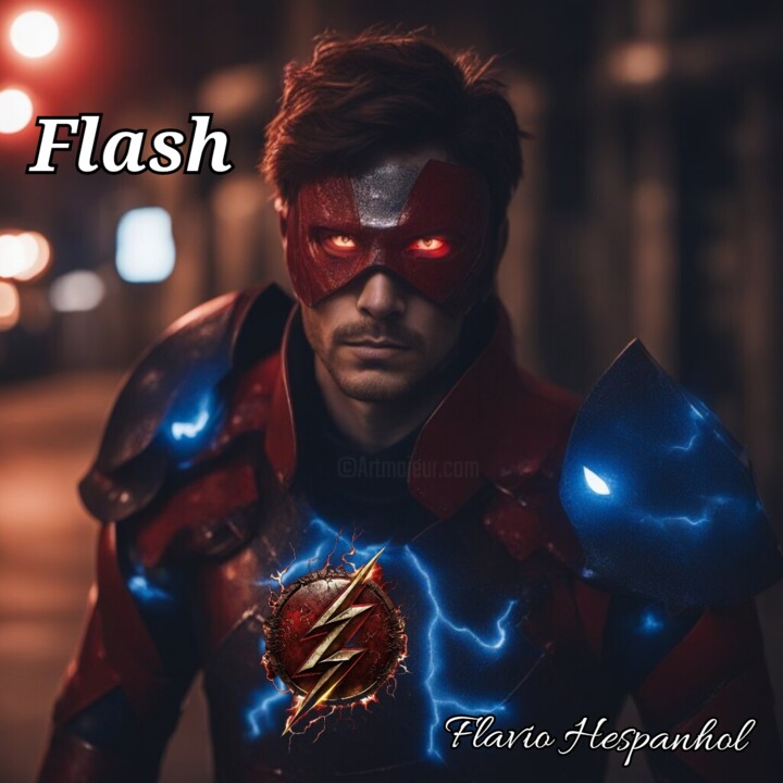 「Flash nova era001」というタイトルのデジタルアーツ Flavio Ferreira Hespanholによって, オリジナルのアートワーク, デジタルコラージュ