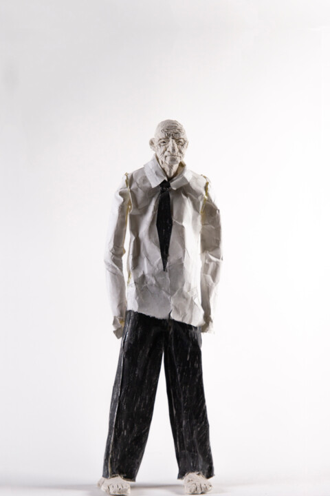 Sculpture intitulée "Paper Puppet 5" par Fleur Elise Noble, Œuvre d'art originale, Argile