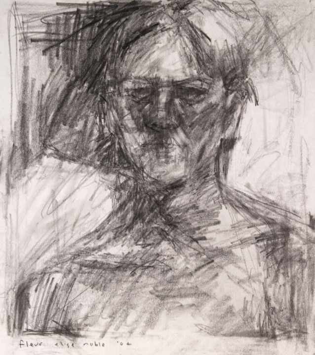 Dessin intitulée "Dirty Portrait 7" par Fleur Elise Noble, Œuvre d'art originale, Crayon